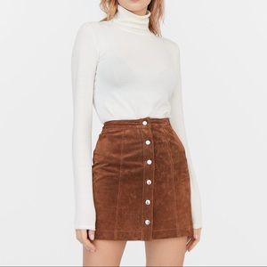 Suede skirt